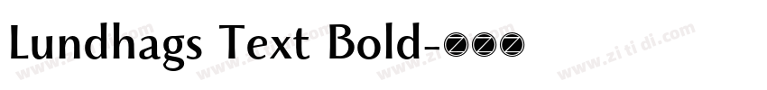 Lundhags Text Bold字体转换